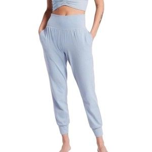 Athleta Salutation Jogger Star Blue Gray Powervita Size Small High Rise